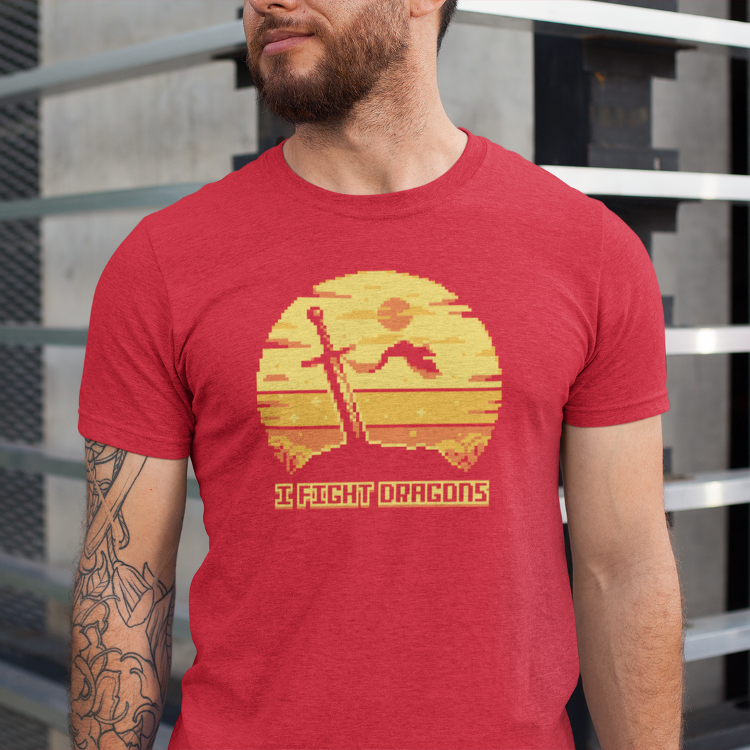 I Fight Dragons Sunset T-Shirt